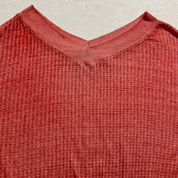 Free‎ People Southside Thermal Waffle Long Sleeve Top S - Picture 4 of 5